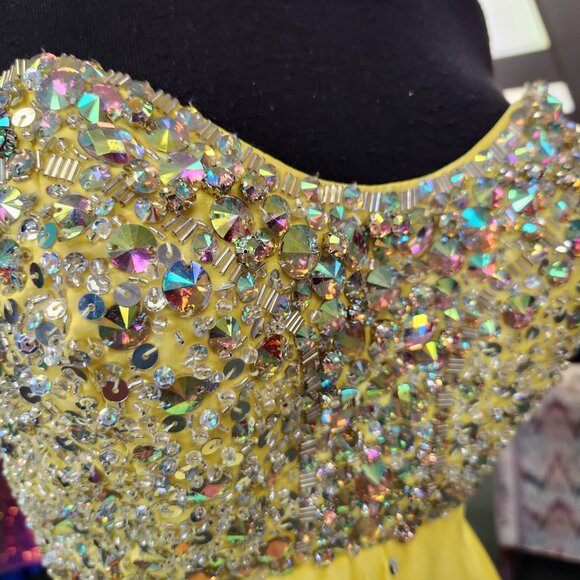 Mori Lee 95066 Yellow Size 6 Mori Lee 95066 Prom Dress/Formal Gown - Picture 5 of 8